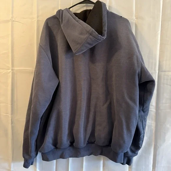 Vintage Carhartt K185‎ DKB Full Zip Distressed Faded Hoodie Sweatshirt Mens XL
